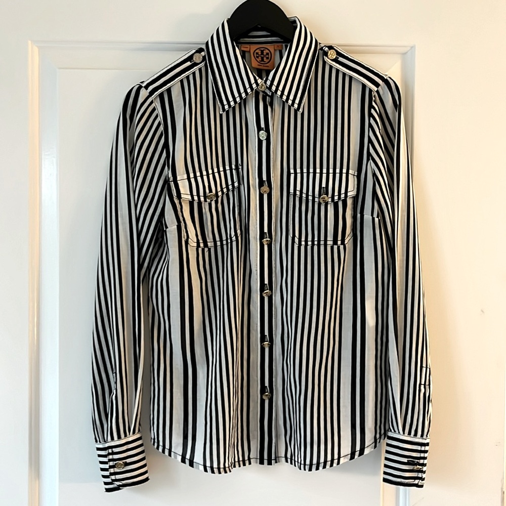 Tory Burch Stripped Botton Down Shirt